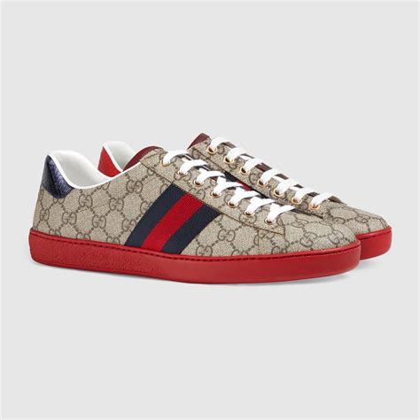 black vs white gucci aces|Gucci gg supreme sneakers.